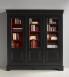 Biblioteca Flora de 3 puertas fabricada en madera de cerezo macizo en estilo Louis Philippe lacado  Negro y Rojo
