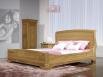 Cama Lorenzo 160x200 fabricada en madera de roble macizo en estilo Louis Philippe 