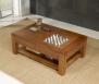 Mesa de centro rectangular Gabriel fabricada en madera de roble macizo etilo contemporáneo