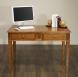 Mesa de trabajo con 2 cajones e incrustaciones de Rosa de los vientos fabricado en madera de cerezo macizo estilo Directorio