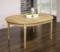 Mesa de comedor ovalada Lamberto fabricada en madera de roble macizo  al estilo Luis XVI