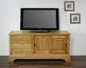 Mueble TV Arnaldo fabricado en madera maciza de roble al estilo Louis Philippe puertas corredizas