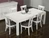 Mesa de comedor rectangular Alexander fabricada en madera de roble 200x100 estilo Contemporánea acabado en Marfil