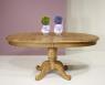 Mesa de comedor ovalada  170x100 fabricada en madera de roble macizo al estilo Louis Philippe + 3 extensiones de 40 cm