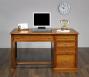 Escritorio Jeanne con 5 cajones fabricado en madera de cerezo macizo al estilo Louis Philippe