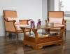 Mesa de centro Constanza fabricada en madera de cerezo macizo en estilo Louis Philippe 