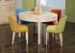 Mesa de comedor  redonda Denys, fabricada en madera de roble macizo estilo Contemporáneo diámetro 120cm