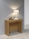 Consola extensible fabricada en madera de roble maciza línea contemporánea con 3 extensiones acabado en roble natural
