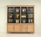 Mueble vitrina vintage de 2 piezas en roble,
