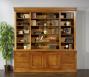 Biblioteca Melanie de 2 cuerpos fabricada en madera de cerezo maciza al estilo Louis Philippe ancho de 240cm