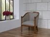 Sillón Caroline cabriolet fabricado en madera maciza de haya al estilo Louis Philippe