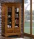 Armario vitrina Martina de 2 puertas fabricado  en madera de cerezo macizo al estilo Louis Philippe