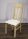 Silla Leonor fabricada en madera de roble macizo asiento de tela Lin acabado roble cepillado