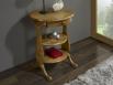 Pedestal ovalado Nicolas fabricado en madera de roble macizo estilo Louis Philippe