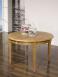 Mesa de comedor redonda Fabien fabricada en madera maciza de roble al estilo Louis Philippe diámetro 110cm