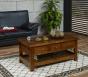 Mesa de centro Emilia fabricada en madera de cerezo macizo en estilo Rústico