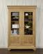 Armario vitrina Antoine de 2 puertas fabricado en madera de roble macizo al estilo Louis Philippe