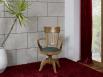 Sillón de oficina giratorio Hugo fabricado en madera de roble macizo al estilo Louis Philippe