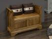 Léo Solid Oak Louis Philippe style Bench