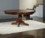 Mesa de comedor ovalada Gran Annie 160x120 con pata central fabricada en madera de cerezo macizo al estilo Louis Philippe - 5 extensiones de 40 cm