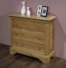 Cómoda Guillermo de 3 cajones fabricada en madera maciza de roble estilo Louis Philippe