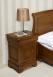 Mesa de noche 1 cajón 1 puerta Hugo fabricada en roble sólido estilo Louis Philippe acabado Roble Medio