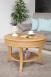 Mesa de centro redonda Oliver fabricada en madera de Roble macizo de estilo Louis Philippe 