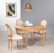Solid Oak Louis XVI style Round extending table