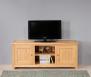 Mueble de TV Amaury de roble macizo de estilo rústico