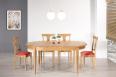 Mesa ovalada de roble macizo estilo Louis Philippe con 2 extensiones Christophe