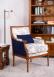 Sillón estilo Luis XVI en madera maciza de cerezo Toile jouy