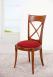 Silla Armelle de madera maciza de cerezo de estilo Louis Philippe Tela BRONX BORDEAUX