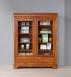 Biblioteca Delphine de 2 puertas y 2 cajones en madera maciza de cerezo de estilo Louis Philippe