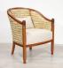 Sillón Caroline Cabriolet de madera maciza de cerezo de estilo Louis Philippe