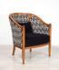 Sillón Caroline Cabriolet de madera maciza de cerezo de estilo Louis Philippe