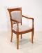 Sillón Pauline de estilo Louis Philippe fabricada en Cerezo tejido Elastron Boston Gris claro