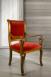 Sillón Crosse fabricado en madera maciza de Cerezo estilo Louis Philippe tela ALDECCO