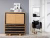 Aparador comedor de 4 puertas y 2 cajones fabricado en madera de roble macizo en estilo Contemporáneo Vintage.