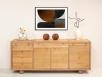 Aparador de 4 puertas fabricado  en madera de roble macizo estilo industrial 