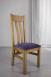 Silla Lay fabricada en madera de roble macizo asiento de tela púrpura acabado dorado antik