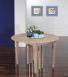Mesa de comedor redonda diámetro 110cm fabricada en madera Roble macizo al estilo Provenzal + 7 extensiones de 40
