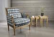 Sillón estilo Luis XVI Guillermo fabricado en madera de roble macizo 
