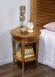 Mesa de noche Luis estilo Diretoire fabricada en madera maciza de roble