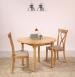 Mesa de comedor redonda con extensiones, de 105 cm de diámetro, fabricada en madera de roble macizo al estilo Louis Philippe,