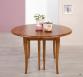 Mesa de comedor redonda diámetro 110 fabricada en madera de Roble macizo al estilo Louis Philippe + 5 extensiones de 40cm