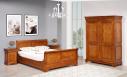 Cama Bateau Nicolas 180X200 fabricada en madera maciza de cerezo estilo Louis Philippe 