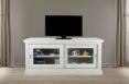 Mueble TV Alex fabricado en madera de roble macizo estilo Directoire puertas correderas 