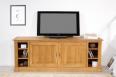 Mueble de TV Bastien fabricado en madera de Roble macizo de estilo Directoire 