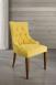 Silla de comedor acolchada con 4 patas de Cerezo macizo tela amarillo