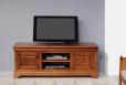 Mueble de tv Nicolas 16/9 de madera maciza de cerezo estilo Louis Philippe Longitud 180